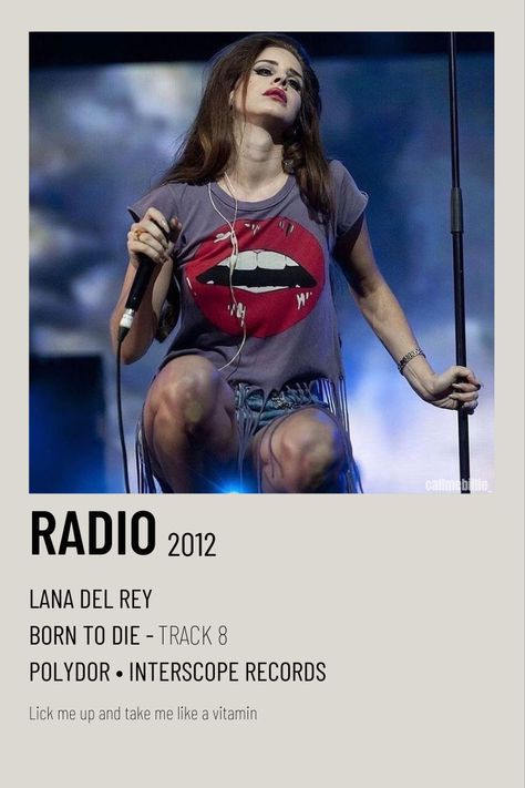 Radio Lana Del Rey Poster, Radio Poster, Lana Del Rey Radio, Lana Albums, Lana Songs, Songs Poster, Ldr Songs, Fever Ray, Song Posters