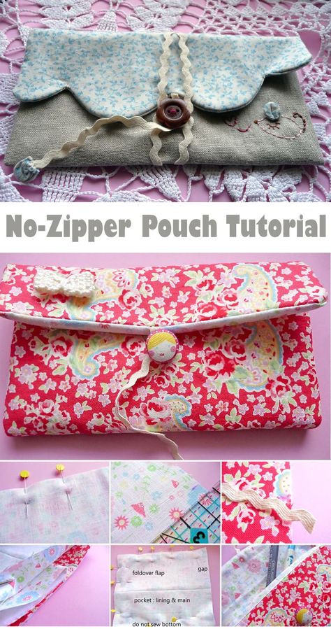 No Zipper Bag, No Zipper Pencil Case, No Sew Pencil Case, Diy Pencil Case No Zipper, Diy Pencil Pouch No Zipper, How To Sew A Pencil Case Zipper Pouch, No Zipper Pouch, Pencil Pouch Sewing Pattern, Pouch Without Zipper