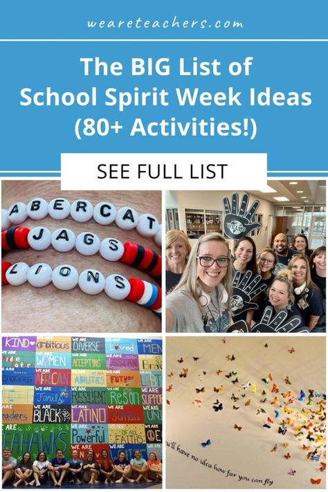 Student Council Ideas Middle School, Middle School Student Council Activities, Alphabet Day Spirit Week, Middle School Spirit Week Ideas, Unity Day Ideas School, School Competition Ideas, Spirt Days Ideas, Spirit Week Ideas For Workplace, School Wide Activities