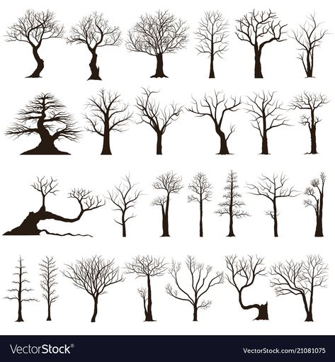 Dry tree Royalty Free Vector Image - VectorStock Boom Kunst, Trees Vector, Dry Tree, Tattoo Background, Tree Vector, Tree Tattoo Designs, Wire Trees, Bare Tree, Bonsai Art