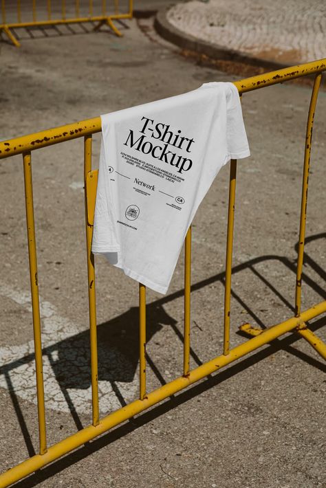 Free T-Shirt on Street Mockup 1 T-shirt Photography, Tshirt Photography, Free Tshirt, Clothing Mockup, Branding Mockups, T Shirt Photo, Tshirt Mockup, Shirt Mockup, Free Mockup