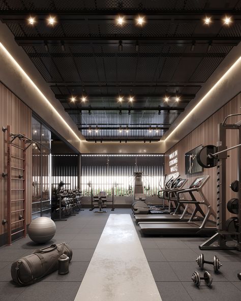 Boutique Gym Design, School Building Plans, Gym Architecture, Fitness Center Design, Boutique Gym, Dream Gym, Gym Design Interior, House Gym, Luxury Gym