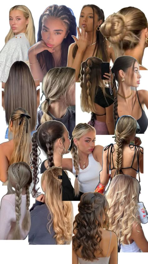 Preppy Hairstyles, Hairstyle Examples, Easy Hairstyles For Thick Hair, Hair Inspiration Long, Cute Simple Hairstyles, Hairstyles For Layered Hair, Hairdos For Curly Hair, Hair Stylies, Hairdo For Long Hair