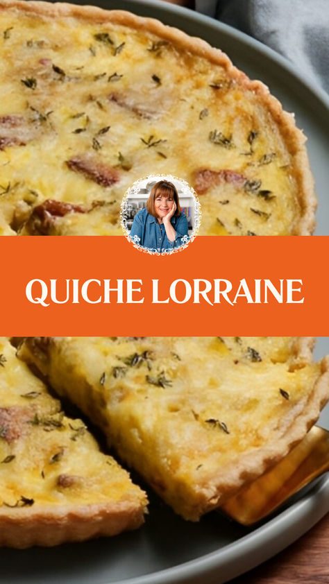 Ina Garten Quiche Lorraine Deep Dish Quiche Lorraine, Ina Garten Quiche Recipes, Quiche Lorraine Recipes, Best Quiche Recipe Ever, Basic Quiche Recipe, Classic Quiche, French Cooking Recipes, Ham Quiche, Spinach Quiche Recipes