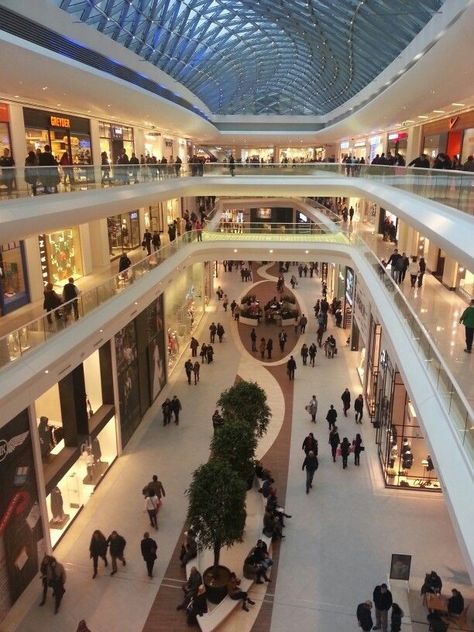 Shopping Center Architecture, Shopping Mall Interior, Mall Facade, Shopping Mall Design, Atrium Design, Modern Restaurant Design, Shopping Mall Architecture, Sci Fi Architecture, Complex Design