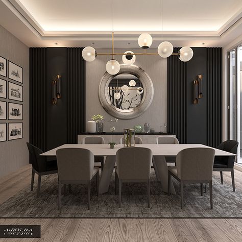 Luxury Dining Room Decor, Dining Room Design Luxury, Retro Kitchens, Dining Room Decor Modern, Interior Design Dining, Dining Room Paint Colors, Dining Interior, Dining Room Design Modern, Interior Design Per La Casa