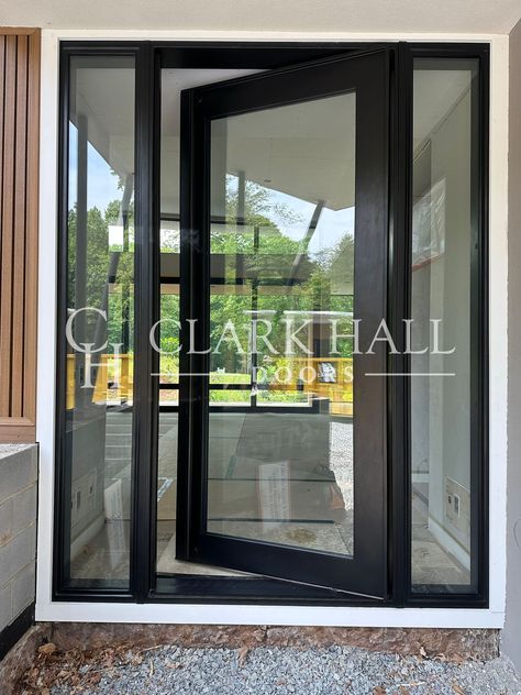 Modern Doors by Clark Hall Doors - Contact Us House Entrance Doors, Glass Entrance, Glass Entrance Doors, Hall Doors, Sas Entree, Glass Door Design, Modern Entry Door, Steel Front Door, Modern Exterior Doors