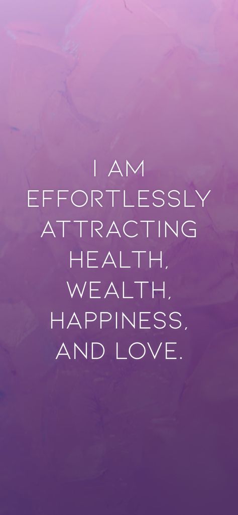 I am effortlessly attracting health, wealth, happiness, and love. From the I am app: https://iamaffirmations.app Health Wealth And Happiness Quote, Claiming Wallpaper, Health Wealth Love And Happiness, Health Affirmation Wallpaper, Health And Wealth Affirmations, Wealth Affirmations Wallpaper, Wealth Vision Board Photos, Health And Wealth Quotes, Happiness Vision Board Law Of Attraction