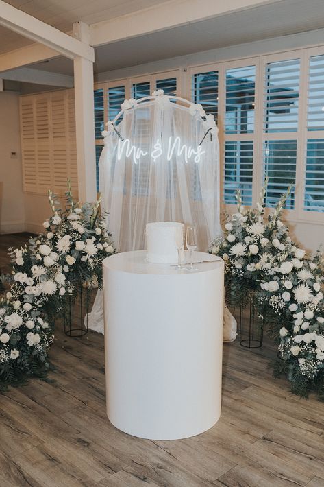 What a way to display the wedding cake! Such a beautiful feature!
Photography 📸Silas Chau Bramleigh Estate, Wedding Cake Display Table, Cake Styling, Cake Table Backdrop, Cake Display Table, Wedding Cake Display, Table Backdrop, Reception Signage, Wedding Cake Stand