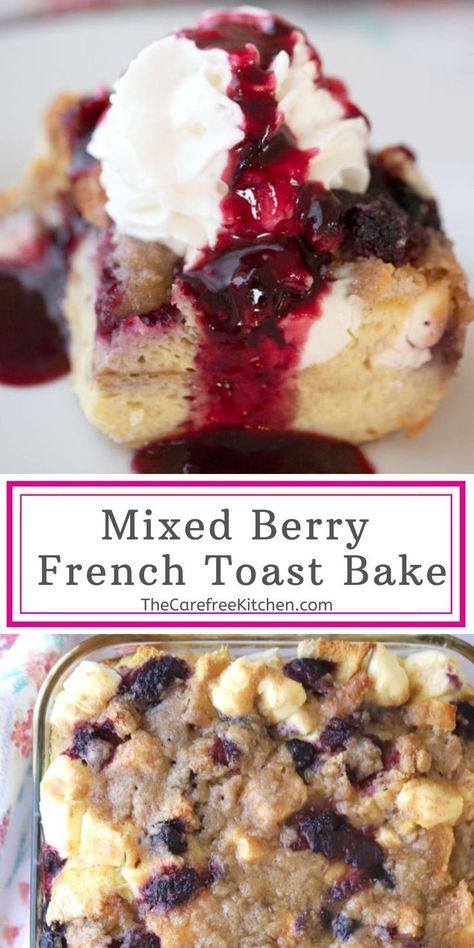 Pannetone French Toast, Mixed Berry French Toast, Berry French Toast Bake, Berry Casserole, Ricotta French Toast, Casserole With Cream Cheese, Oven Baked French Toast, Berry French Toast Casserole, Coconut French Toast