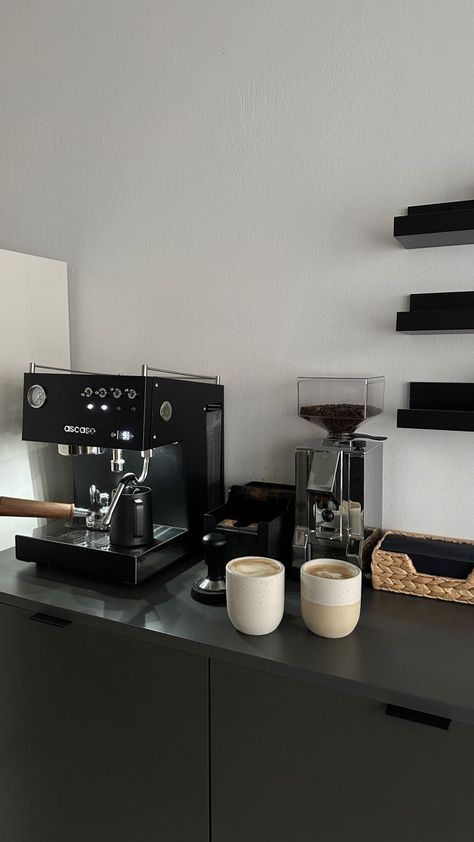 Coffee Mornings, Home Coffee Bar, Coffee Bar Home, Coffee Corner, Apartment Decor Inspiration, Dream Apartment, Coffee Station, Apartment Inspiration, Dream House Decor