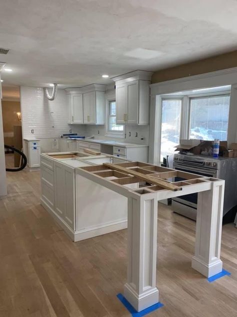 Long Narrow Kitchen Island With Seating At The End, 2ft Wide Kitchen Island, Island Extended To Table, Long Narrow Island With Seating, Kitchen Island With Extended Seating, Peninsula Kitchen To Island, Long Kitchen Island With Sink, Peninsula With Seating On Both Sides, Long Island Kitchen Ideas