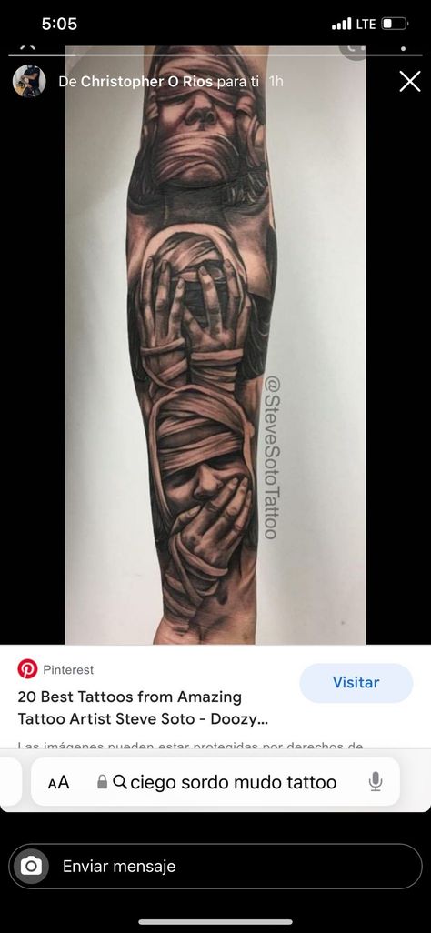 Steve Soto, Natur Tattoo Arm, Evil Tattoo, Gangsta Tattoos, Evil Tattoos, Money Tattoo, Men Tattoos Arm Sleeve, Forarm Tattoos, Omerta Tattoo