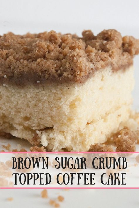 Brown Sugar Coffee, Cake Brown, Crumb Cake Recipe, Coffee Cake Recipe, Roll Cookies, Coffee Cake Recipes, Easy Cinnamon, Crumb Topping, Coffee Breakfast