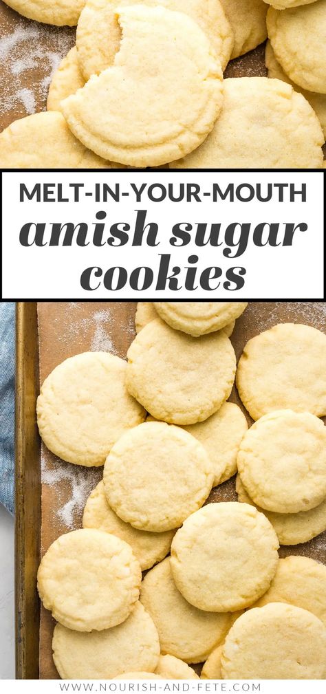 Old Fashioned Sugar Cookie Recipe, Amish Cookies, Old Fashioned Sugar Cookies, Amish Sugar Cookies, Buttery Sugar Cookies, Blueberry Cookies, Frozen Cookie Dough, Grandma's Kitchen, Soft Chocolate Chip Cookies