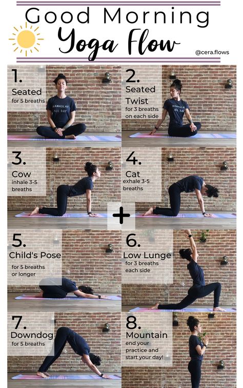 Good Morning Yoga, Morning Yoga Flow, Morning Yoga Routine, Yoga Moves, Relaxing Yoga, Easy Yoga Workouts, Daily Yoga, Trening Abs, Easy Yoga