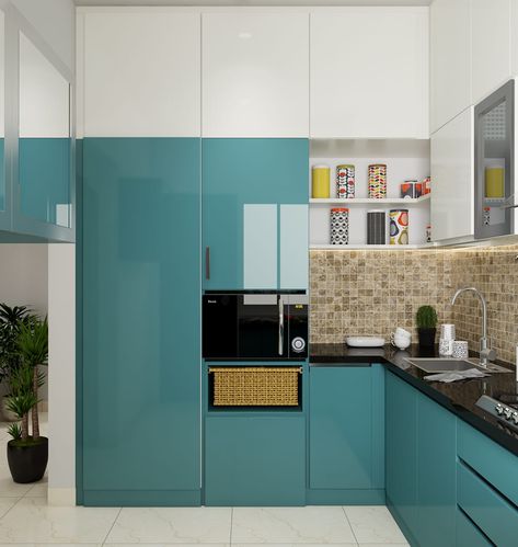 Kitchen tall units for built-in microwave and oven, pantry unit. | homify Microwave Unit In Kitchen, Tall Unit Design, Kitchen Laminates Design, Kitchen Tall Units, Pantry Unit, Kitchen Unit Designs, Small Modern Kitchen Design, Tall Unit, Kitchen Wall Units