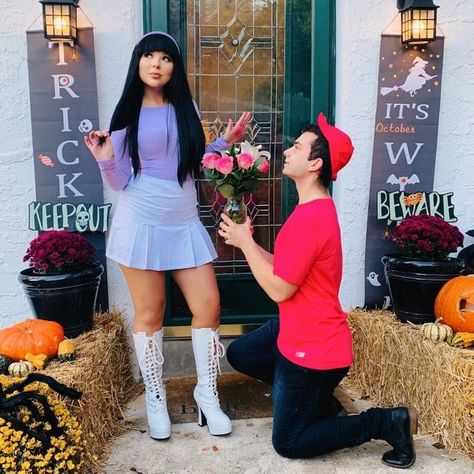 Trixy And Timmy Turner Costume, Tricia And Timmy Turner Costume, Disfraz Timmy Turner Y Trixie, Trixie Tang And Timmy Turner Costume, Timmy And Trixie Costume, Trixie Tang Costume, Timmy Turner And Trixie Costume, Best Couple Halloween Costumes, Clever Couples Halloween Costumes