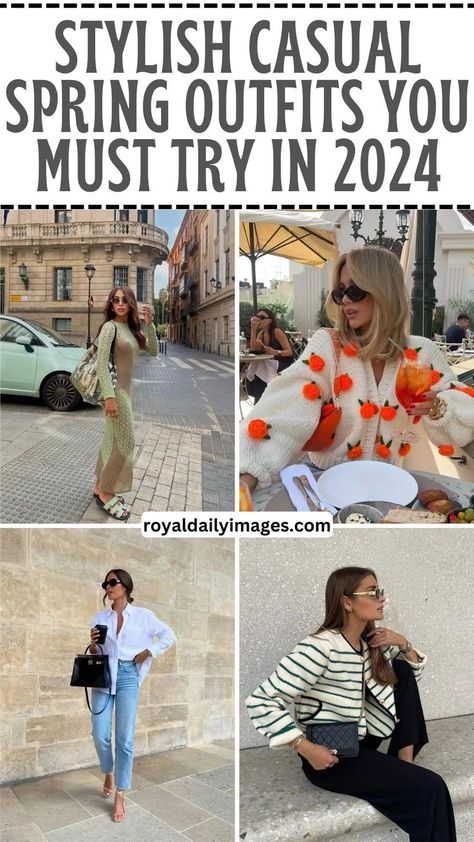 Casual Spring Outfits Casual Spring Outfits, Spring Summer Fashion Trends, Fashion Trend Forecast, Spring Break Outfit, Effortlessly Chic Outfits, Early Spring Outfits, Spring Fashion Outfits, Spring Fashion Trends, Summer Fashion Trends