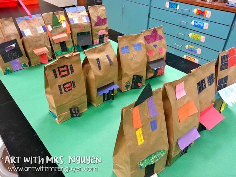 Preschool Building Theme, Building Preschool, Construction Activities Preschool, Construction Theme Preschool, Creative Curriculum Preschool, Preschool Construction, Art Rubric, Art Elementary, Paper Buildings