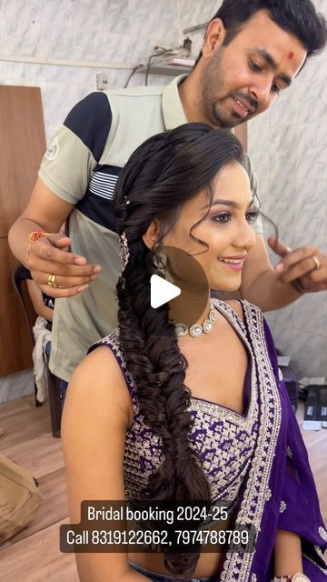 Braids Hairstyles For Engagement, Latest Bride Hairstyle Indian, Simple Braid For Wedding, Fish Bride Hairstyle, Siders Hairstyle Indian Wedding, Braid Hairstyle For Indian Wedding, Hairstyle Ideas For Bride, Bridal Bread Hairstyle Indian, Hair Styles For Bridal Indian