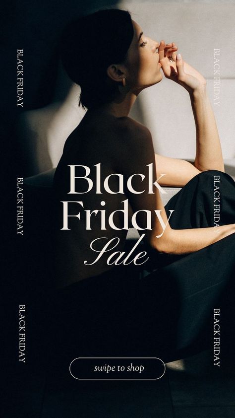 Black Friday Instagram Story, Friday Instagram Story, Black Friday Graphic, Black Friday Fashion, Instagram Story Ads, Brand Instagram, Black Friday Design, Fashion Banner, Social Media Advertising Design