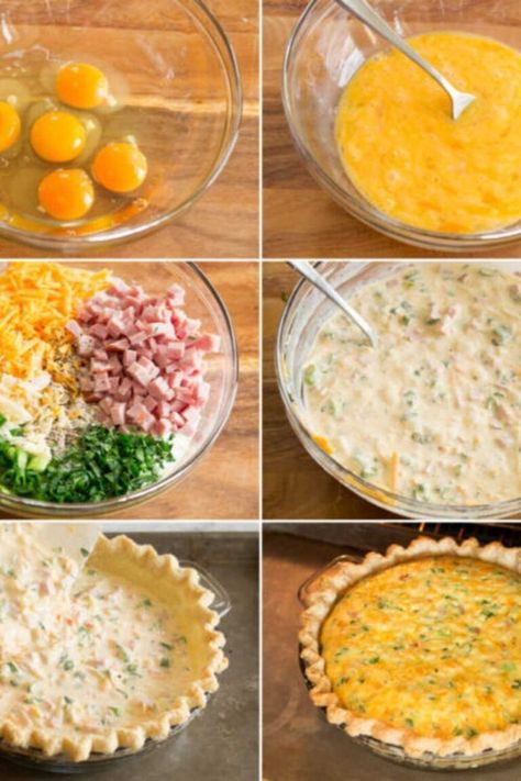 Pioneer Woman Crustless Quiche, Quiche Recipes Pioneer Woman, Pioneer Woman Ham And Leek Mini Quiches, Quiche Dinner Ideas, Quiche Recipes For A Crowd, Quiche In Pie Crust, Ham And Cheese Quiche Pioneer Woman, Ham And Cheese Hand Pies Pioneer Woman, Breakfast Pie Quiche