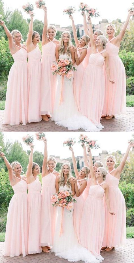 Bridesmaid dress 2 | Light pink bridesmaid dresses, Pink bridesmaid dresses, Light pink bridesmaids Bridesmaid Dresses Light Pink, Baby Pink Bridesmaids Dresses, Bridesmaid Dresses Light, Bridesmaids Pictures, Pink Bridesmaid Dresses Long, Light Pink Bridesmaids, Different Bridesmaid Dresses, Pale Pink Weddings, Baby Pink Wedding