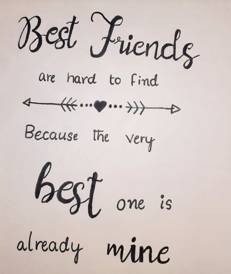 Sketch Quotes, Good Friends Are Hard To Find, Cute Friendship Quotes, Friendship Quotes In Hindi, Friends Quote, Best Friend Birthday Cards, Doodle Quotes, Good Vibes Quotes, Bestest Friend Quotes