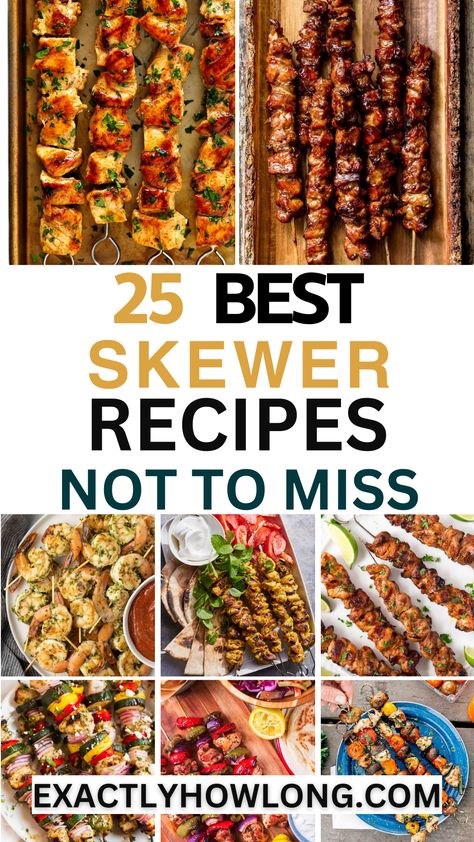 25 Delicious Skewer Recipes [2024] to Grill and Thrill Your Taste Buds Simple Summer Recipes, Skewers Recipes, Dessert Kabobs, Cabbage Steaks Recipe, Food On A Stick, Restaurant Appetizers, Shrimp Kabobs, Steak Kabobs, Bbq Menu