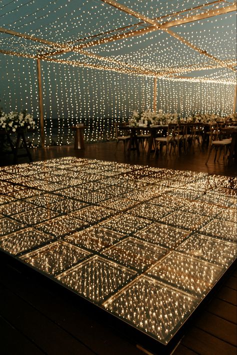 Lanterns Over Dance Floor, Marriage Venue Aesthetic, Fairy Light Dance Floor Wedding, Fairy Lights Wedding Dance Floor, Outdoor White Party Ideas, Terrace Proposal Ideas, Wedding Venue Ideas Decoration, Wedding Reception Ideas Outside, Wedding Dancefloor Outdoors