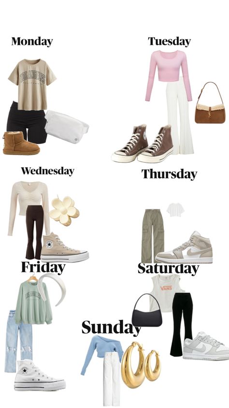 Marshalls Finds Clothes, Banquette Outfit, Week Outfit Plan, What To Wear On Friday, Days Of The Week Outfits, How To Find Your Style, Outfits For The Week, Cute Easy Outfits For School, A Week Of Outfits