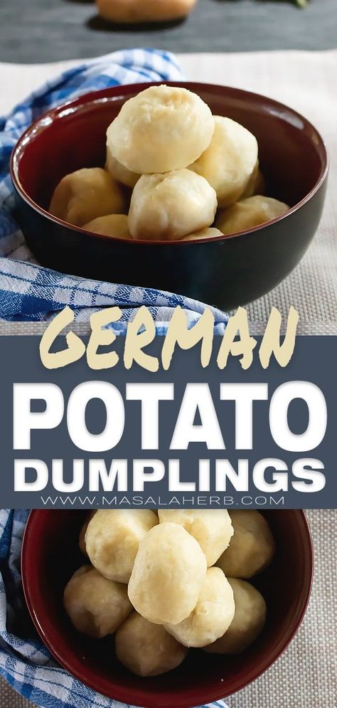 Knodel Recipe, Potato Dumplings German, German Potato Recipes, Potato Dumplings Recipe, German Potato Dumplings, Potato Dough, Potato Dumpling Recipe, Easy German Recipes, Austrian Food