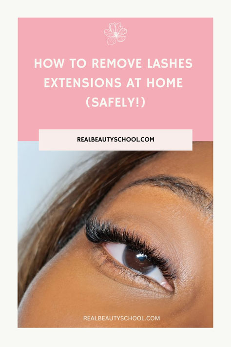 woman wearing lash extensions Lash Extension Removal Diy, Lash Extension Removal, Remove Lash Extensions, Lash Extensions At Home, Lashes Extensions, Diy Lash Extensions, Lash Extension, Natural Lashes, Lash Extensions