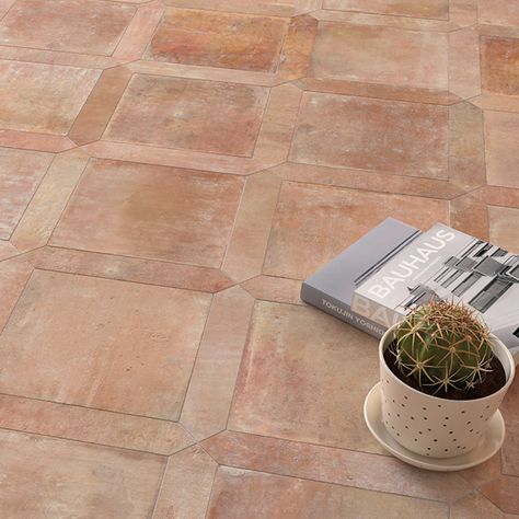 Terracotta Tile Floor, Terracotta Floor Tiles, French Terracotta, Statement Tiles, Mandarin Stone, Orange Tiles, Terracotta Floor, Sopot, Spanish House