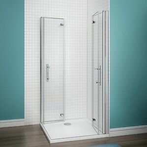 Frameless Bi fold Pivot Hinge Walk In Shower Enclosure Double Glass Door H 185cm | eBay Bifold Glass Shower Door, Bifold Shower Door, Pivot Shower Door, Pivot Hinge, Walk In Shower Enclosures, Wet Room Screens, Double Glass Doors, Small Showers, Shower Cabin