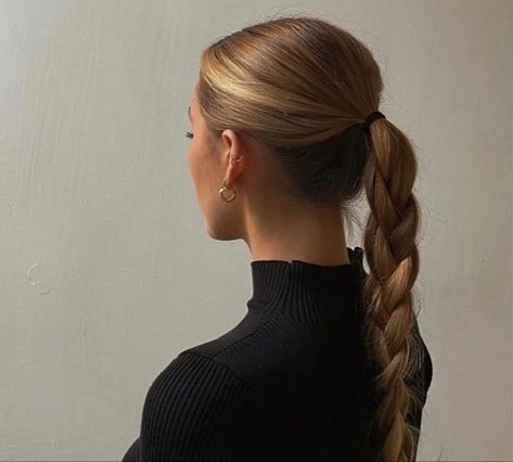 Hair In A Ponytail, Kadeřnické Trendy, Vlasové Trendy, Fishtail Braid, A Ponytail, Clean Girl, Dream Hair, Aesthetic Hair, العناية بالشعر