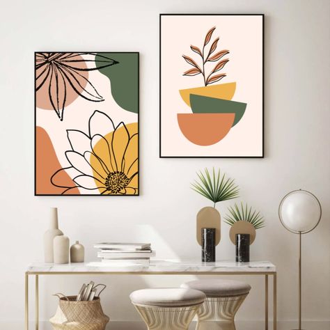 Tattoo Wall Art, Printable Wall Art Bedroom, Boho Art Painting, Cute Easy Paintings, Boho Art Drawings, Boho Painting, Modern Abstract Wall Art, Art Deco Wallpaper, Canvas Painting Designs