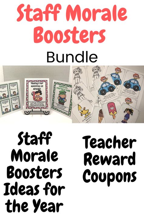 Teacher Appreciation Coupons, Monthly Teacher Treats, Rewards For Teachers From Principal, Teacher Morale Boosters Free Printables, Free Staff Appreciation Printables, Teacher Coupons From Principal, Teacher Rewards From Principal, Prizes For Teachers, Treats For Teachers Lounge