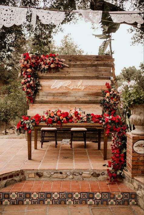 Mexican Main Table Decorations, Tejano Wedding, White Mexican Wedding Decor, Mexican Wedding Backdrop, Mexican Outdoor Wedding, Mexican Wedding Decor, Wedding Papel Picado, Hacienda Style Wedding, Rancho Wedding