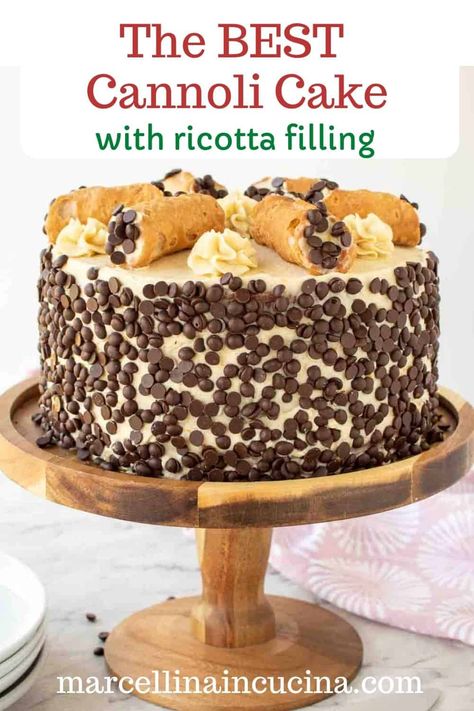 Italian Birthday Cake Ideas, Italian Rum Cake Authentic, Holy Cannoli First Birthday, Specialty Cakes Recipes, Cannoli Flavors, Casata Cake, Cannoli Cake Recipe, Mini Cannoli, Homemade Cannoli