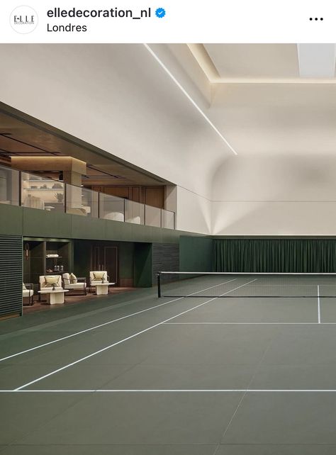 Tennis Room, Tennis Court Design, Indoor Sports Court, Indoor Tennis, Malibu Beach House, The Garrison, Pickleball Court, Sport Court, Sophisticated Decor