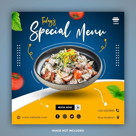 Special food social media post banner te... | Premium Psd #Freepik #psd #banner Food Social Media Post, Template Menu, Food Social Media, Food Promotion, Restaurant Social Media, Restaurant Poster, Food Menu Template, Social Media Branding Design, Food Template