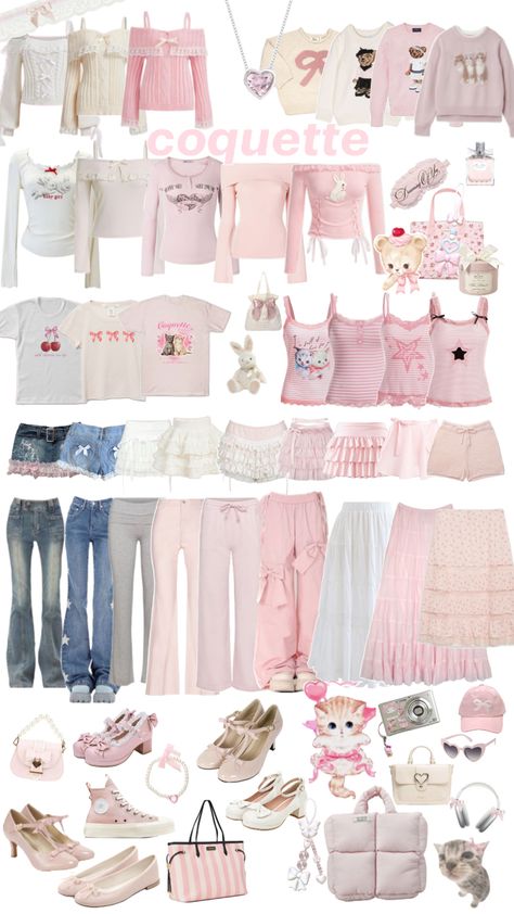 School Kawaii Outfits, Coquette Pink Clothes, Clothes Pink Aesthetic, Girly Outfits Ideas, Cutecore Clothing Png, Stuff To Get From Shein, Cute Outfits Pink Aesthetic, Light Cottage Core Outfits, Shuffle Png