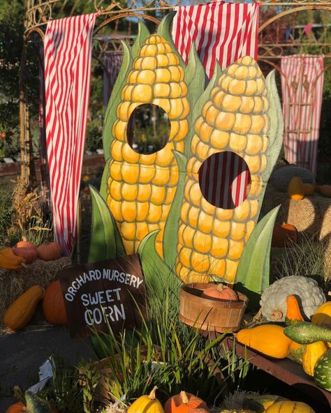 harvest festival • Instagram Parking Lot Fall Festival, Corn Festival Decor, Harvest Festival Food Ideas, Thanksgiving Festival Ideas, Pumpkin Patch Food Ideas, Small Town Fall Festival, Fall Fest Decor, Farm Theme Trunk Or Treat, Christian Harvest Party