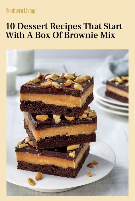 Enhanced Box Brownies, Recipes That Use Box Brownies, Brownies 4 Ways, How To Make A Brownie Mix Better, Box Brownie Dessert Ideas, Brownie Recipes From Mix Boxes, Boxed Brownie Mix Uses, Boxed Brownie Recipes Ideas, Recipes Using Box Brownies