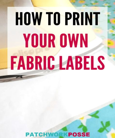 Sewing Kit Tutorial, Travel Sewing Kit, Printable Fabric, Sewing Labels, How To Make Labels, Labels Diy, Freezer Paper, Quilt Labels, Hexagon Quilt