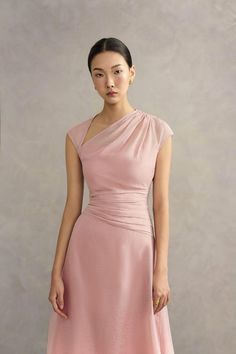 Mean Blvd, Silk Outfit, Asymmetric Neckline, Ankle Length Dress, Grad Dresses, Classy Dress, Chic Dress, Fancy Dresses, Guest Dresses