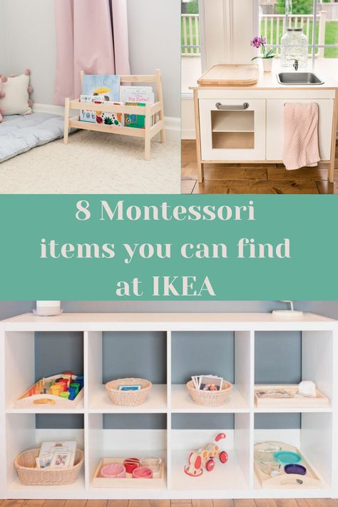 Provide a fun and engaging Montessori environment for your little one with these products from IKEA. These furniture and playroom essentials will be sure to promote both cognitive and motor skill development. Not to mention they are affordable, accessible, and the perfect additions to any themed nursery or kids bedroom. Their simple and sleek designs also make them great transitional pieces as your toddler grows. Montessori Must Haves, Montessori Items, Montessori Ikea, Camera Montessori, Montessori Playroom Ideas, Montessori Toddler Bedroom, Ikea Montessori, Playroom Montessori, Montessori Toddler Rooms