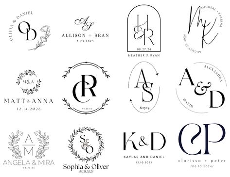 Personalized Wedding Monogram | Save The Date | Wedding Logo | Stamp or Embosser Embosser Wedding Invitation Stamp 30 Designs to Choose From #simple #pinterest #pinterestinspired Wedding Stamp Ideas, Embosser Stamp Design, Wedding Embosser, Initial Art, Wedding Stamps, Custom Wedding Monogram, Wedding Logo Monogram, Wedding Logo Design, Online Logo Design